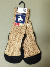 New Pro Rodeo PRCA  Youth Horseshoe Print Crew Socks.