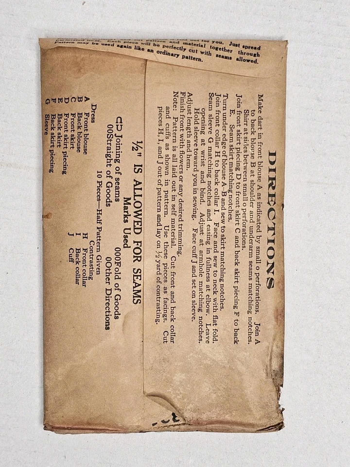 Antique Simplicity Pattern #321 1920s Flapper Dress NOS Unused SZ 14 16 36 38 42 - Image 4 of 4