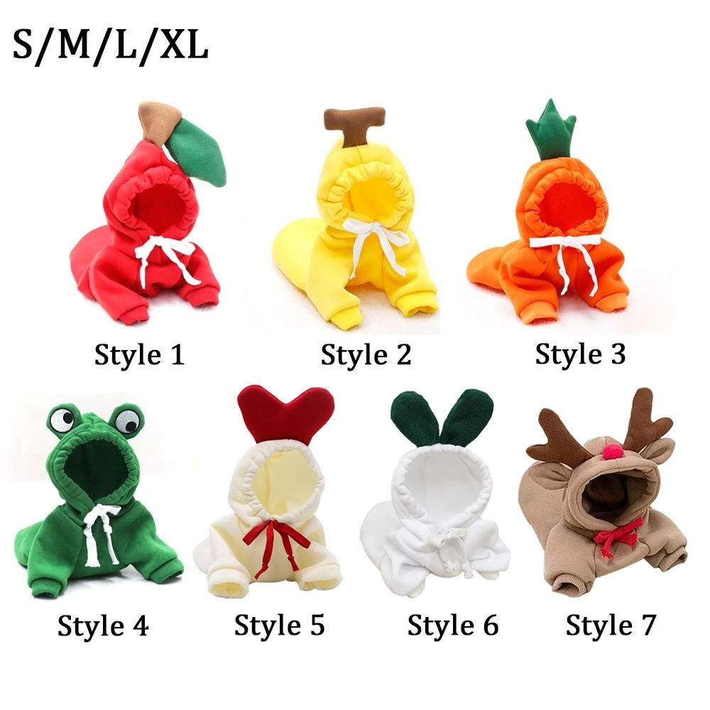 VETEMENTS Felpa con cappuccio cane jumps uit animale domestico frutta cucciolo cappotto cane abbigliamento invernale