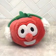 Veggietales Holiday Ornament Pals Tomato Bob Plush Ear Muffs 2010 Christmas Tree