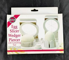 Norpro  Egg Slicer Multi Functional , Wedger, Piercer and Garnish Tool Stainless