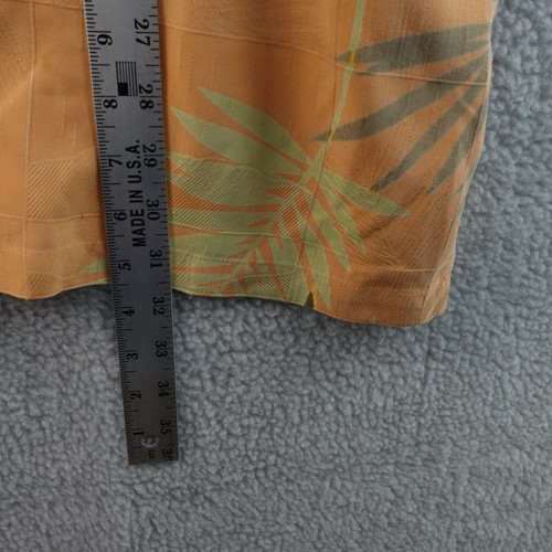 Camisa hawaiana Tori Richard para hombre L 100 % seda con botones palmera Aloha - Imagen 4 de 6