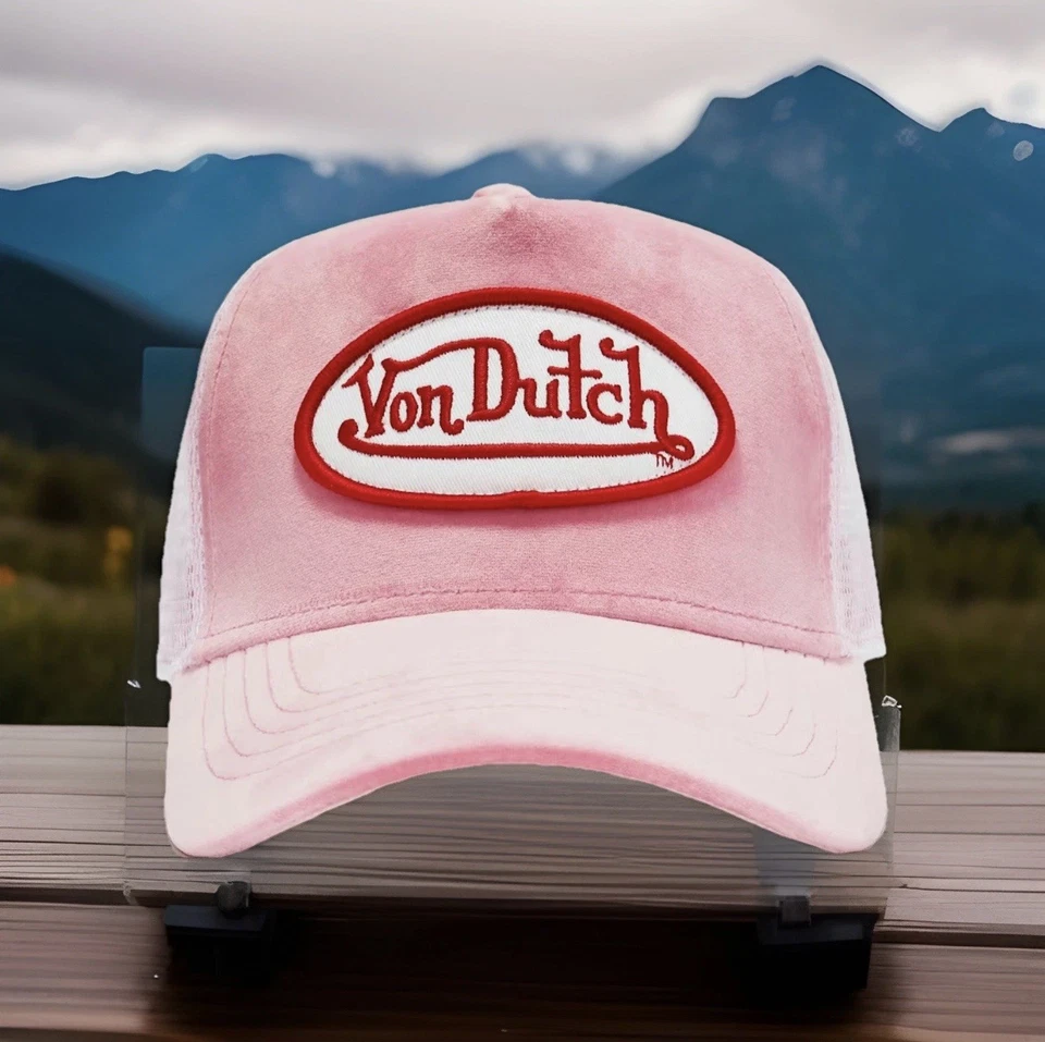 SOMBRERO DE CAMIONERO DE TERCIOPELO HOLANDÉS - PINK CRUSH COMBO DE 2 piezas Foto 2 de 4