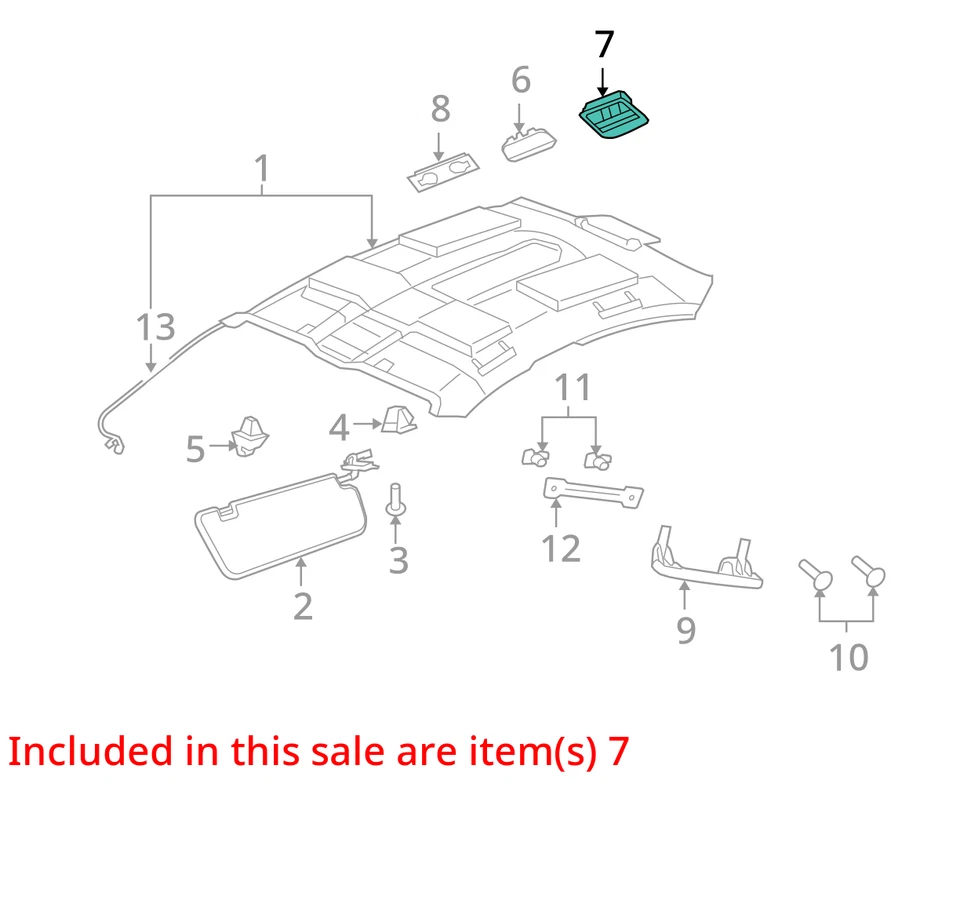 Used Front Upper Center Console fits: 2008 Pontiac G8 roof w/sunroof Front Upper Foto 3 de 4