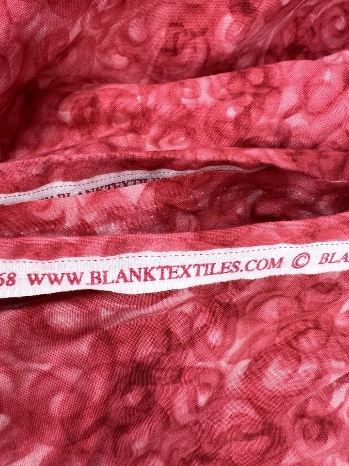 Blank Textiles Cotton Fabric 2.5 yards 40" Pink Swirl Blender Quilting Washed - Image 4 of 4