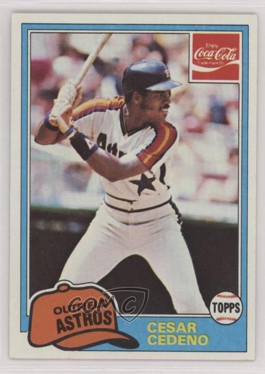 1981 Topps Coca-Cola Team Sets Houston Astros Cesar Cedeno #2 1ar2