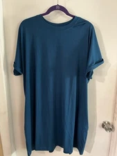 Women Short Sleeve Swing Comfy Summer Beach T-Shirt Dress with Pockets