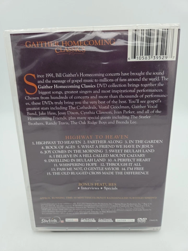 SEALED‼ Gaither Homecoming Classics: Highway to Heaven (DVD, 2013) Gospel Songs Foto 2 de 4