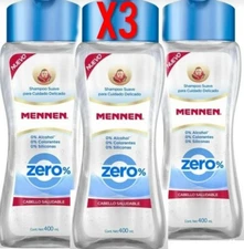 X3 MENNEN Healthy Hair ZERO Shampoo 0% Alcohol / Colorants / Silicone 400mL