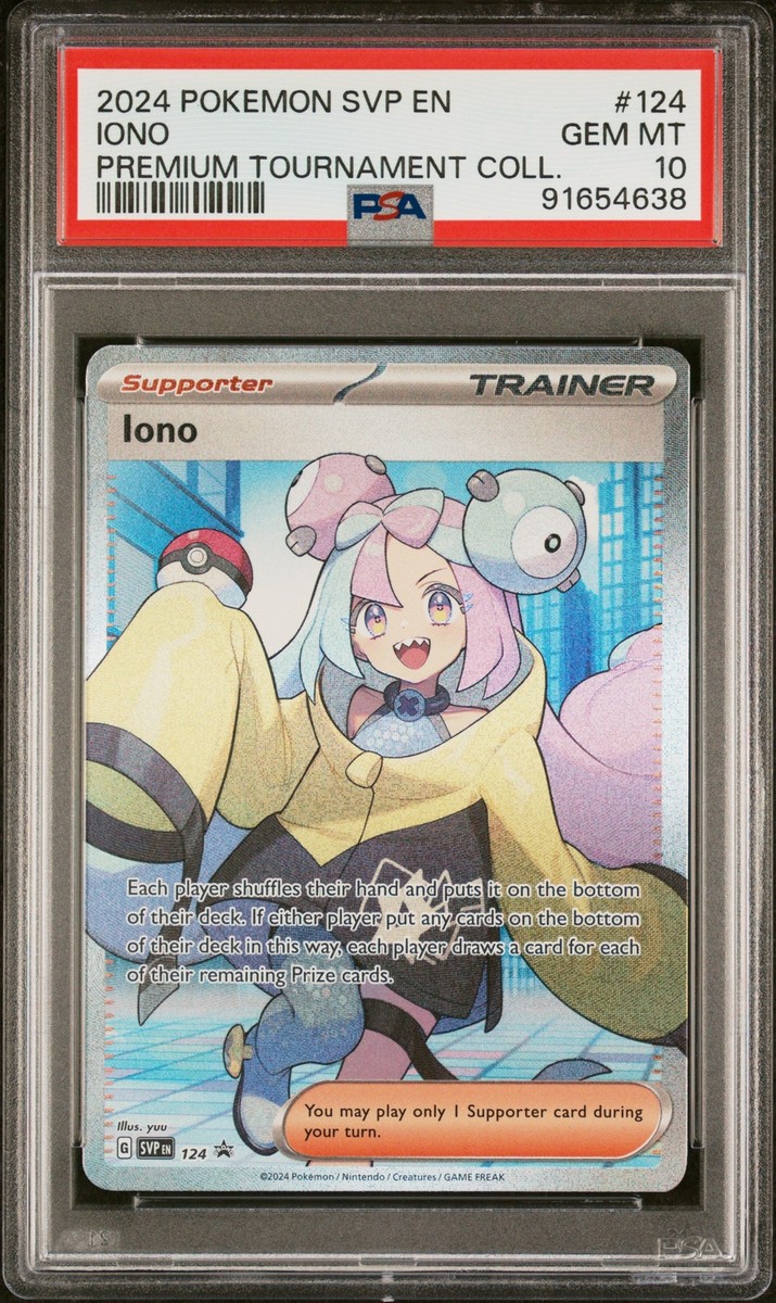 PSA 10 - 2024 Pokemon Black Star Promo SVP 124 Iono PSA 10 - 2024 Pokemon Black Star Promo SVP 124 Iono