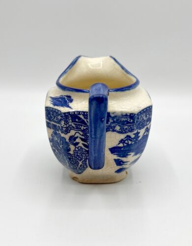 Pre-war Japanese Vintage Blue Willow Creamer Pitcher, Transferware - Picture 4 of 9