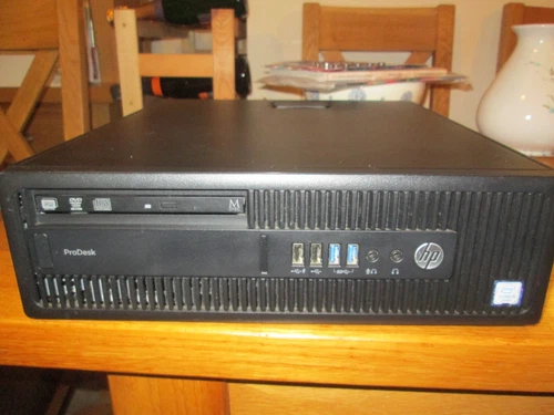 HP ProDesk 800 G1 i7 SFF PC, 120Gb SSD, 500Gb SATA, 16Gb RAM, DVD/RW, Windows 11