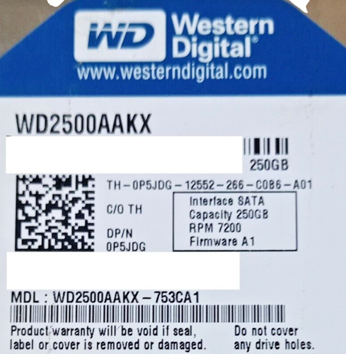 Lot De 3 Disques Durs WD Caviar Blue 250 Go - SATA III - 7200 Tr/min - 16 Mo Cache - Occasion Testés