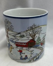 Tiffany  Co Vtg Christmas Winter Scene Mug Holiday CVS Limited Edition