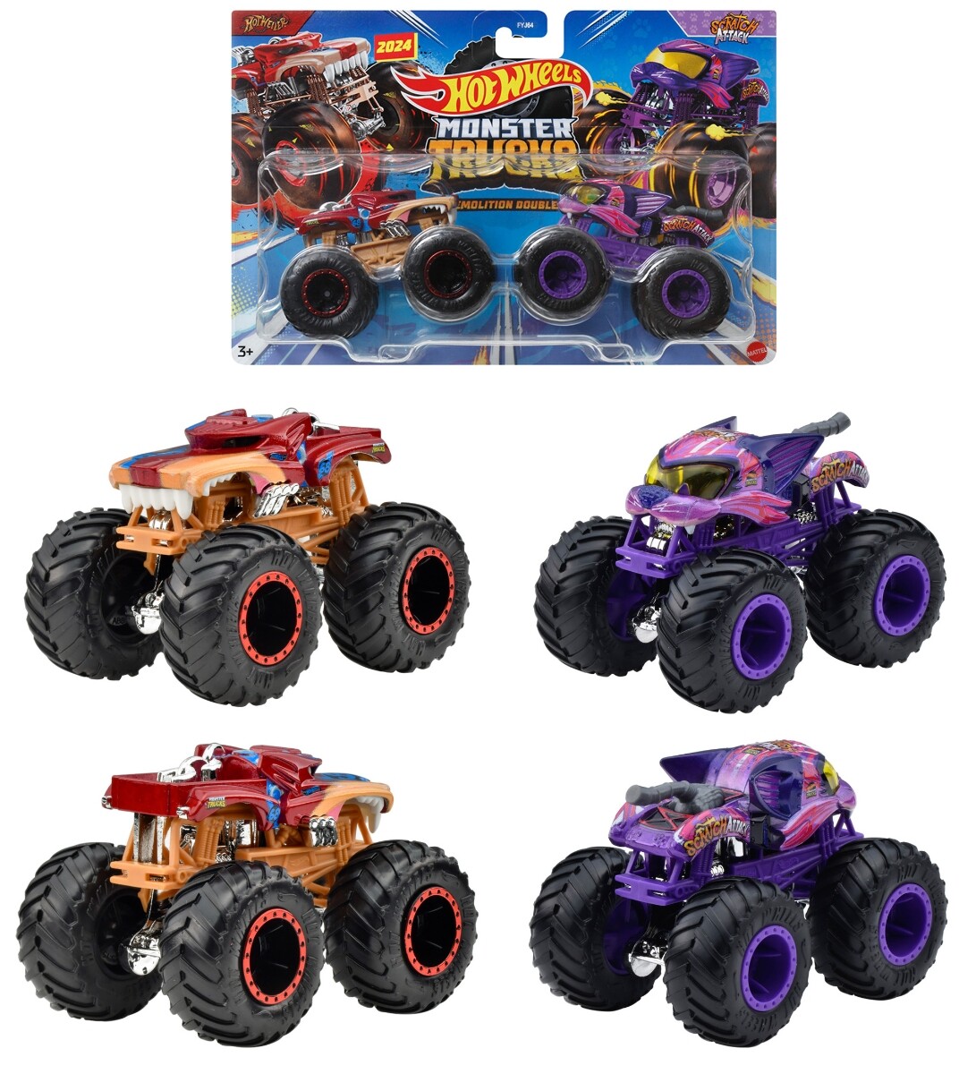 【未開封】Hot Wheels MONSTER TRUCKS まとめ売り HOT WHEELS MONSTER TRUCK POWER MASHERS MULTIPACK vehicle set
