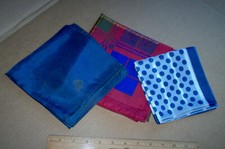 SCARVES 47 , WOMEN  S, VINTAGE, VARIOUS STYLES  PATTERNS, THREE INCLUDED