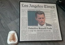 Screen Used Prop Hero Johnny Depp City Of Lies LA Times Newspaper SFX nose RARE