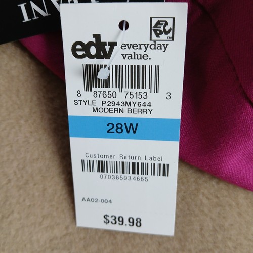 Alfani Women's Tummy Control Pull On Capri Pant Size 28W Modern Berry NWT - Picture 18 of 19