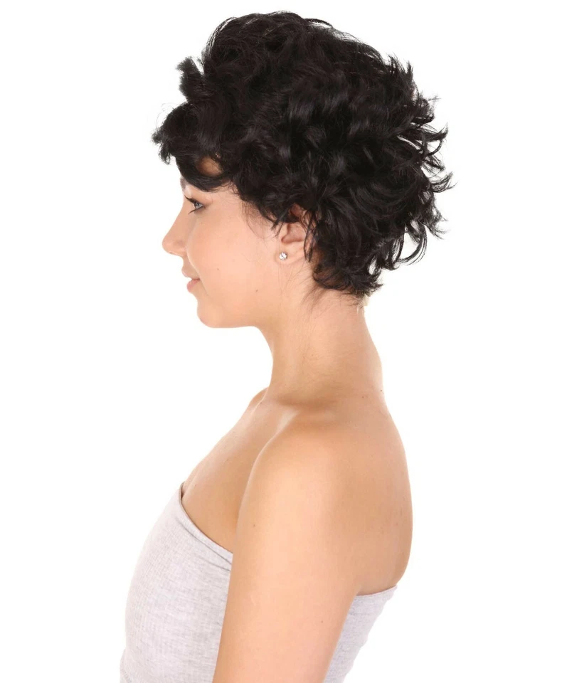 Crubéola, Pixie Corto Dos Tonos Blanco y Negro con Brazalete Corazón HW-3894 (Adulto) Foto 3 de 4