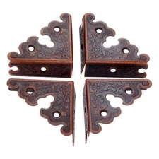 4Pcs Vintage Metal Edge Safety Guard Corner Cover Bumpers Protectors