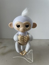 RARE WowWee White Glitter Interactive Fingerling Monkey