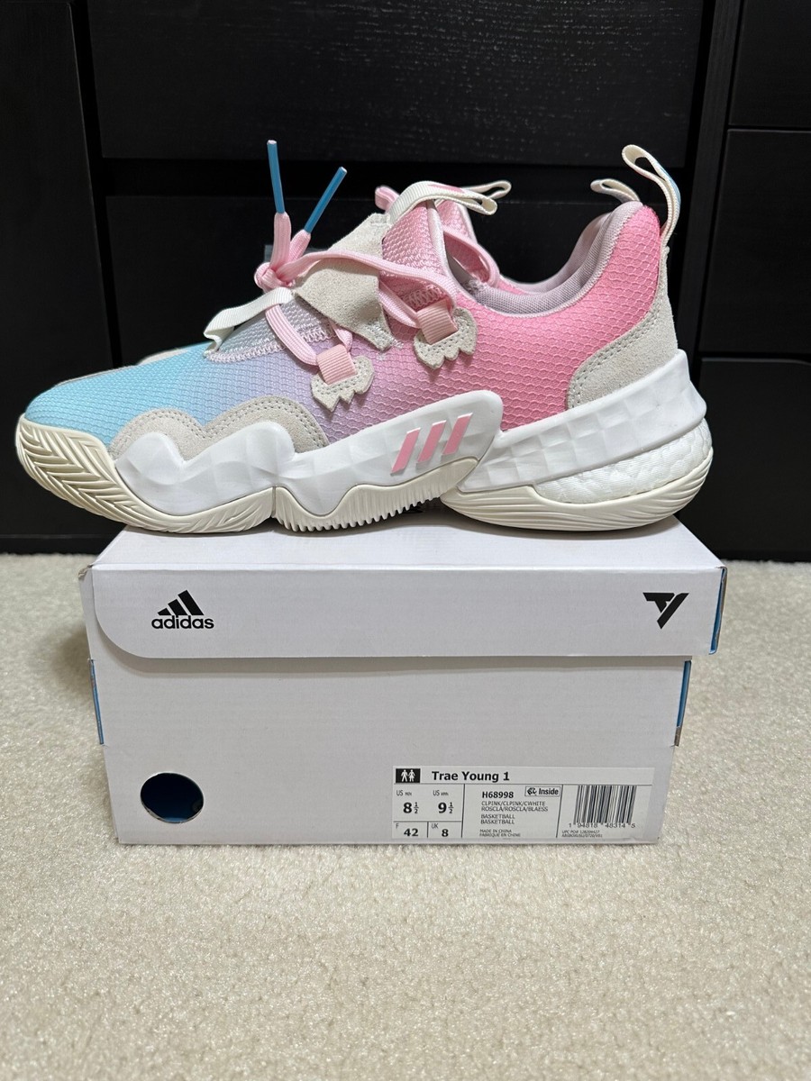 Adidas Trae Young 1 Size 8.5 - Pink/Pink/White - H68998 US Men's