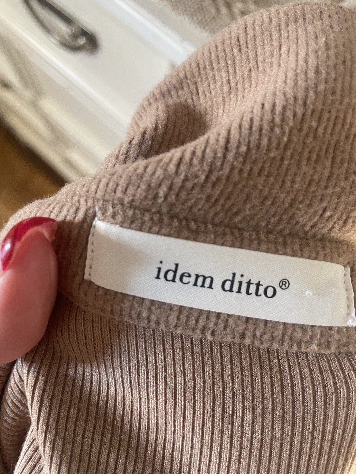 Idem Ditto front clasp split ribbed crop top size… - image 16