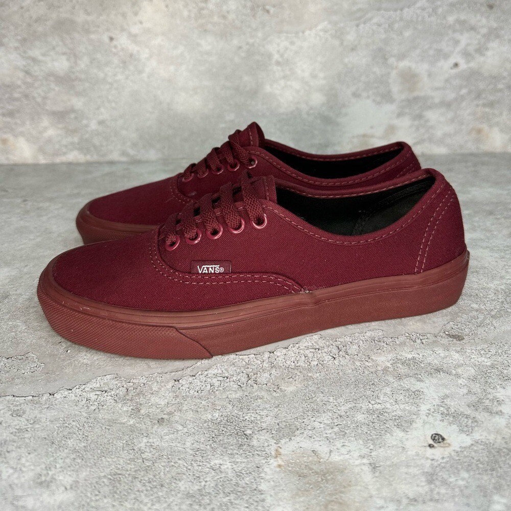 SAOLA Scarpe da skate unisex VANS uomo 6 5 donna 8 tela suola bordeaux stringate taglia