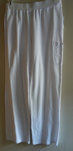 PANTALONE CALDO COTONE ELASTICO IN VITA COTONE BIANCO TAGLIA M NUOVO SENZA ETICHETTE - Foto 1 di 2