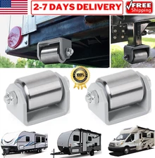 2pcs 2″ Weld-On RV Skid Wheels Trailer Steel Micro Rollers Caster Grease Fitting