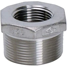 Smith-Cooper 1-1/4 in. MPT x 1 in. Dia. FPT Stainless Steel Hex Bushing - Case