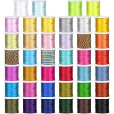 40 Colors 0.8 mm Nylon Beading String Braided Knotting Cord Bracelet String