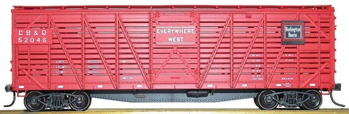 Accurail Escala HO ~ Nuevo 2026 ~ Chicago, Burlington y Quincy 40' Stock Car ~ 4744 | Zustand: New