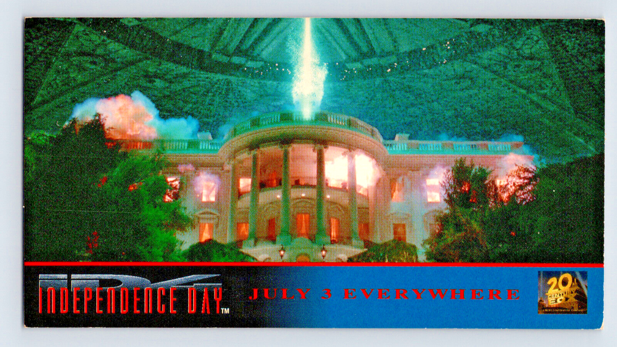 1996 Topps Wide Vision #P1 Independence Day Movie Promo Trading