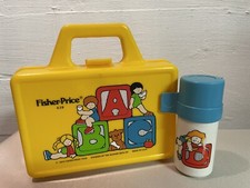 Vintage Fisher Price 1979 ABC Lunch Box 638 With Thermos