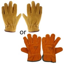 1Pair Cowhide Protective Gloves Welding Welder Work Repair