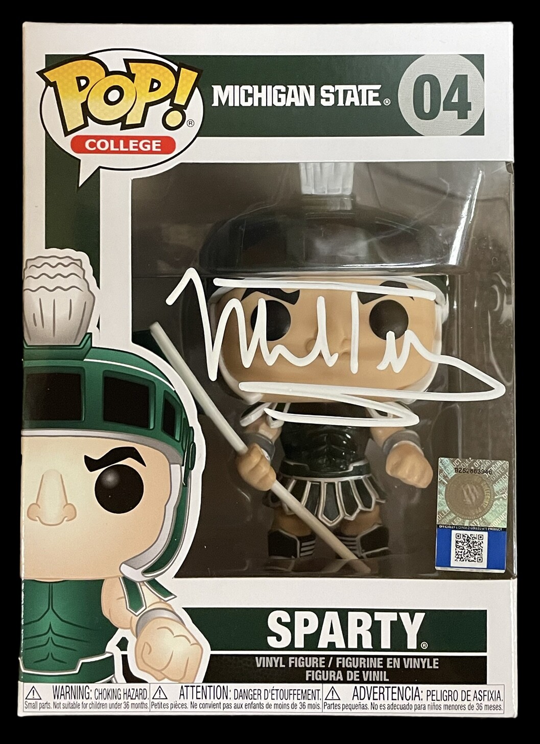 MEL TUCKER Autographed Signed Michigan State Spartans SPARTY FUNKO POP BECKETT WITNESS COA 