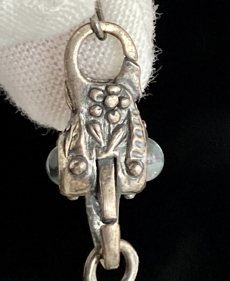 TROLBEAD 分色玻璃锁纯银手链 带小饰品 已停产 正品 — 第 2/4 张图片