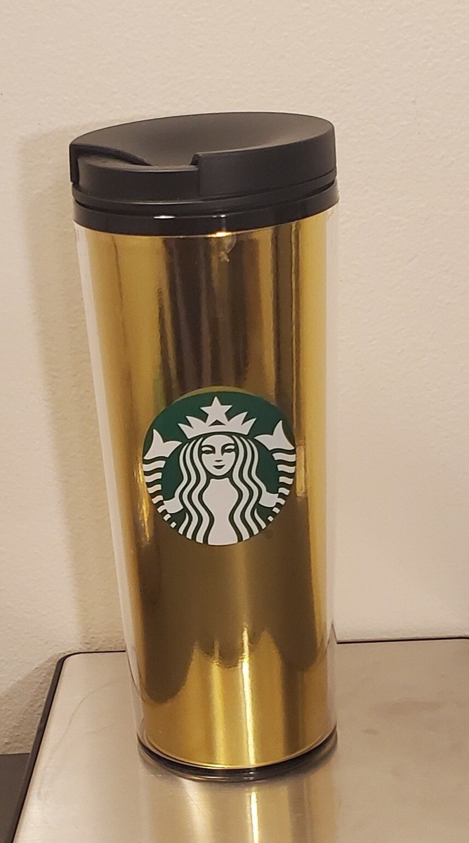 Starbucks Golden 16 oz Plastic Tumbler 2021 Twist Off Lid 8