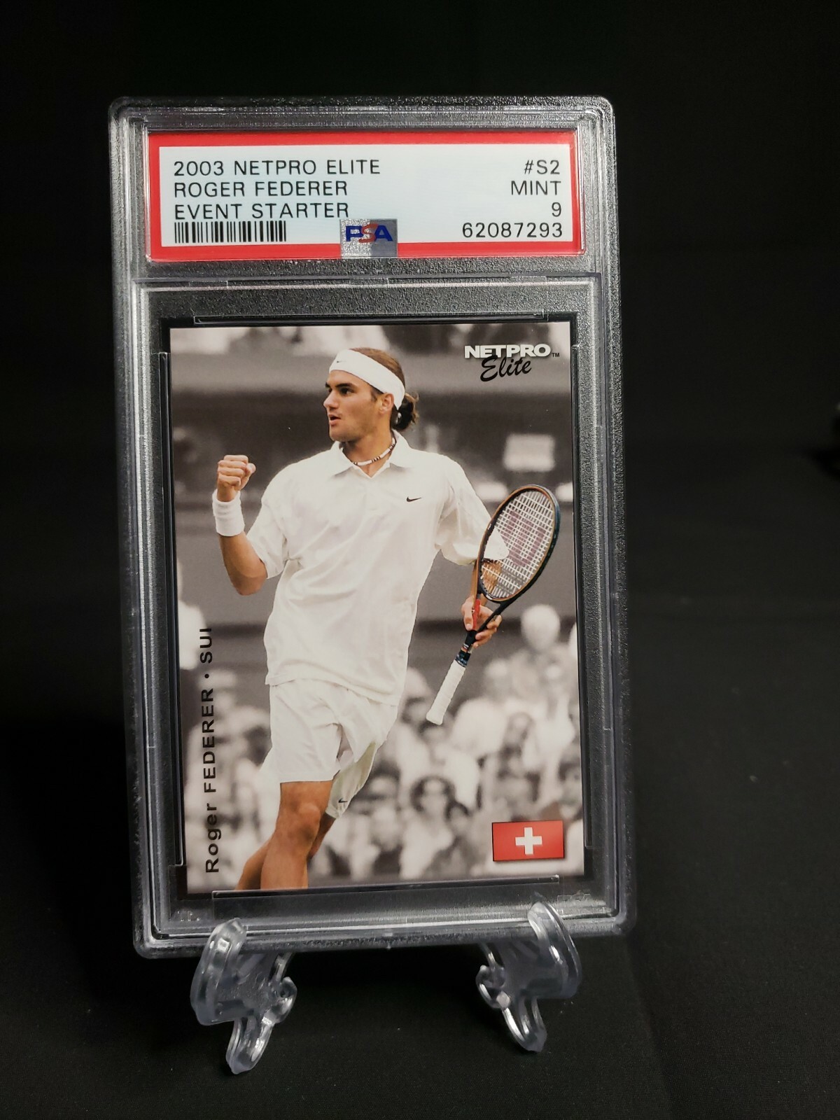 2003 NETPRO ELITE ROGER FEDERER #S2 PSA 9 MINT LOW POP 40   EVENT STARTER