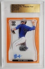 2020 Leaf Metal Draft Clear Orange PP Proof Bryce Jarvis Autograph RC 1/1 Auto