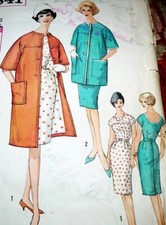 LOVELY VTG 1960s DRESS COAT Sewing Pattern 16/36
