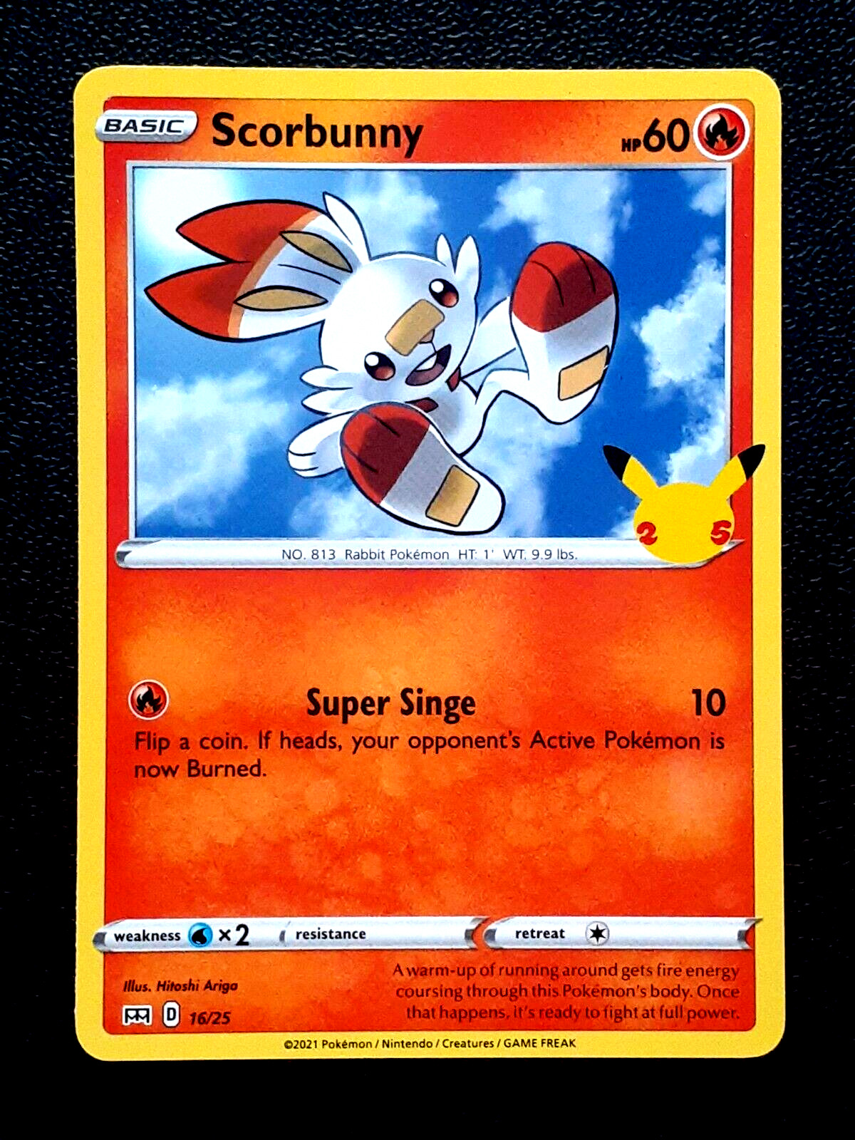 SCORBUNNY 2021 POKEMON McDONALD'S COLLECTION (25TH ANNIVERSARY) #16 NM+ 68168