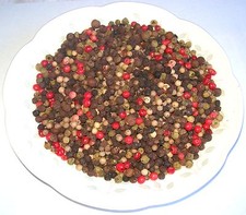 PEPPERCORNS RAINBOW MIXED 5-COLORS WHOLE   2 OZ - 32 OZ  RESEALABLE BAG 