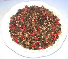 PEPPERCORNS RAINBOW MIXED 5-COLORS WHOLE   2 OZ - 32 OZ  RESEALABLE BAG 