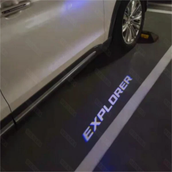 Espejo LED 3D 2x para Ford Cortesía Charco Luces Blancas Proyector Sombra Fantasma Foto 3 de 4