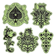 Inkadinkado Stamping Gear Cling Stamps, Cards King Queen Joker Ace