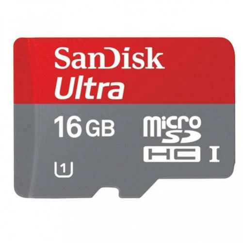 16GB MEMORY CARD SANDISK ULTRA HIGH SPEED MICROSD CLASS 10 for CELL PHONES - Image 2 of 2