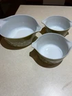Pyrex Cinderella Mixing Bowls in the "Spring Blossom Green Set Of 3