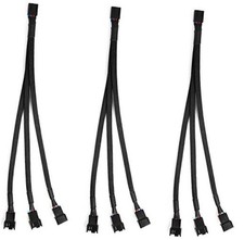 Aypzuke 3 Pack Computer PC PWM Fan Splitter Cable 1 to 3 4 Pin 3 3PACK 1 TO 3